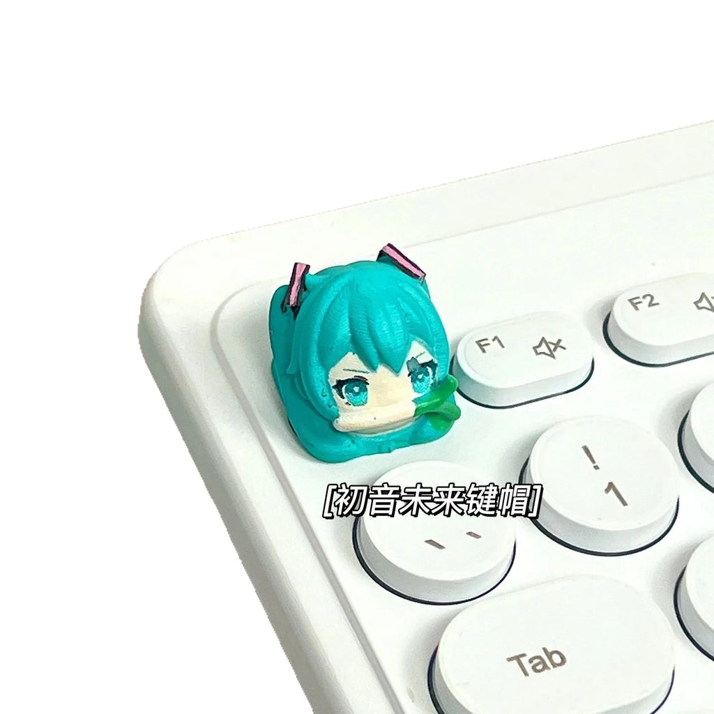 Tecla Personalizada Hatsune Miku Anime 3D para Teclado Mecânico