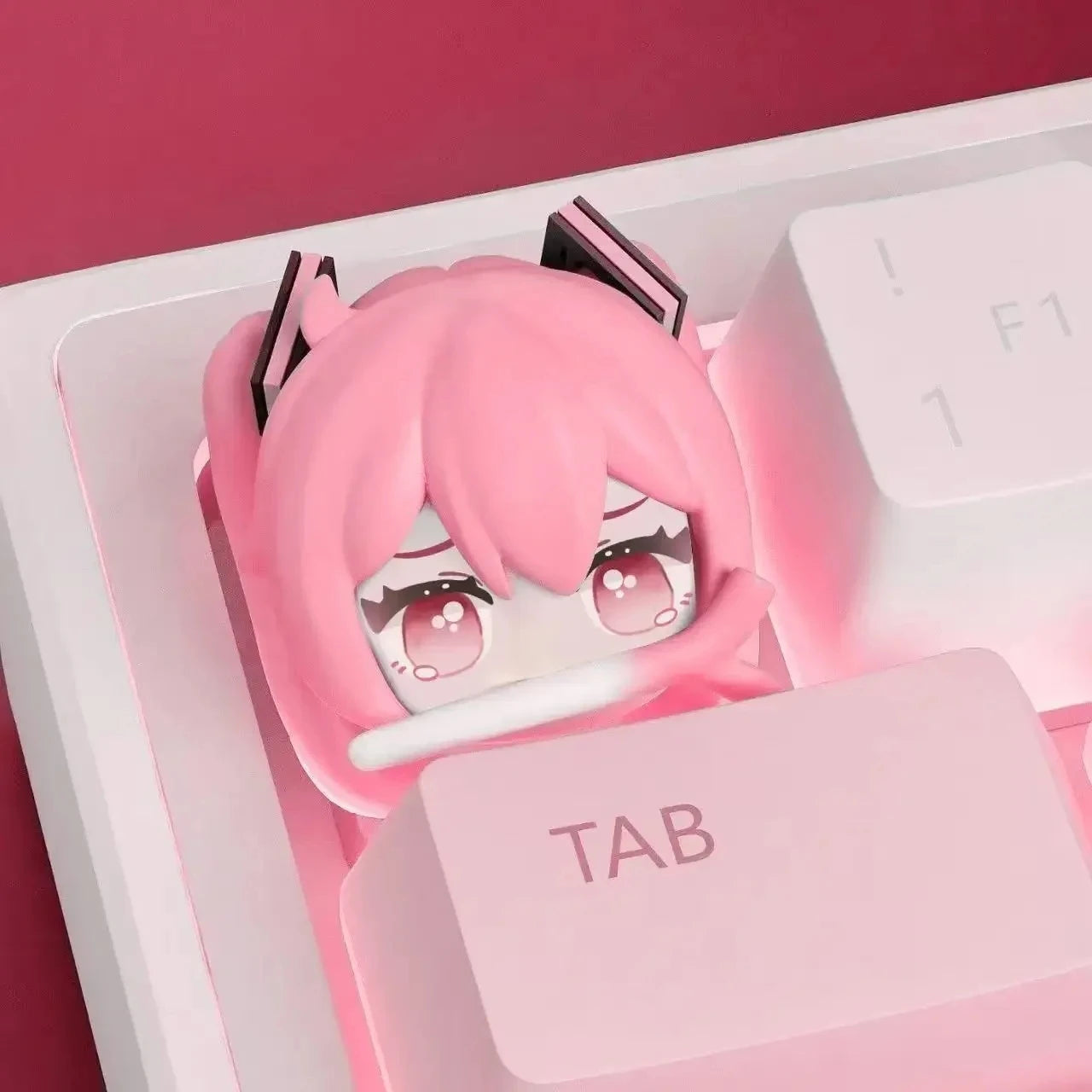 Tecla Personalizada Hatsune Miku Anime 3D para Teclado Mecânico