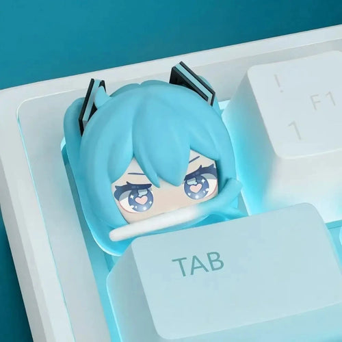 Tecla Personalizada Hatsune Miku Anime 3D para Teclado Mecânico